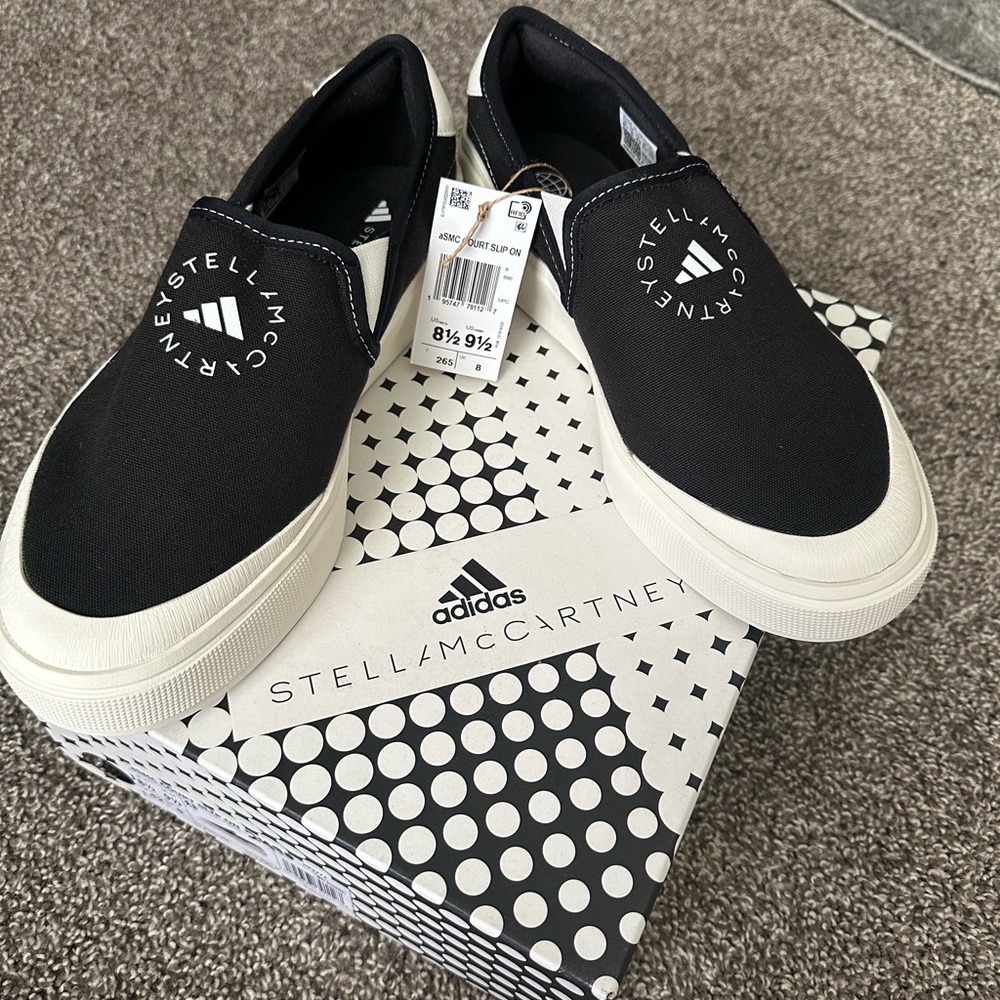 Adidas x Stella McCartney Black Slip-On Sneakers